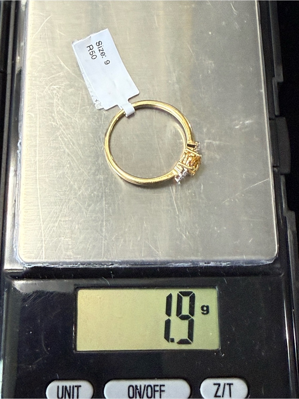 Sterling Silver/Gold Plated Citrine Ring - Picture 5 of 5